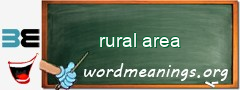 WordMeaning blackboard for rural area